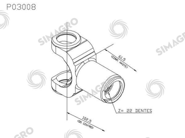 Horquilla de articulación externa APL 350 – Dellarosa - Image 2