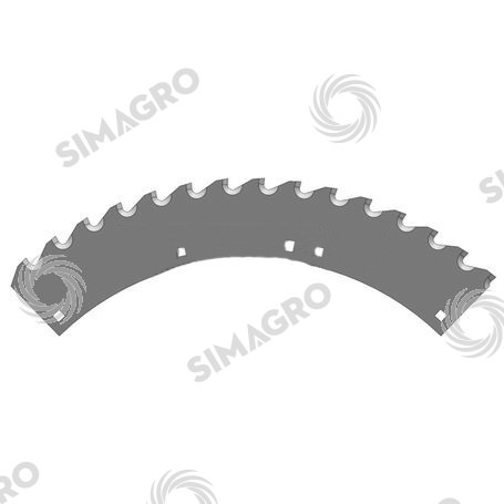 Hoja agresiva dentada izquierda Kemper y John Deere