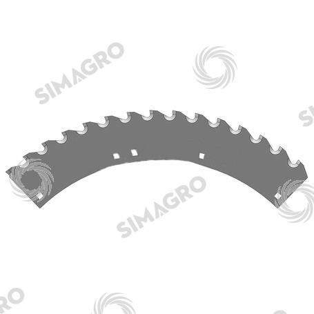 Hoja agresiva dentada derecha Kemper y John Deere